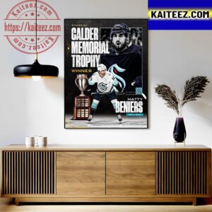 Matty Beniers Is The 2023 Calder Memorial Trophy Winner Art Decor Poster Canvas