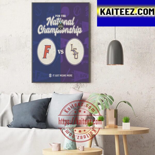 NCAA 2023 Mens College World Series Omaha All SEC National Championship Art Decor Poster Canvas