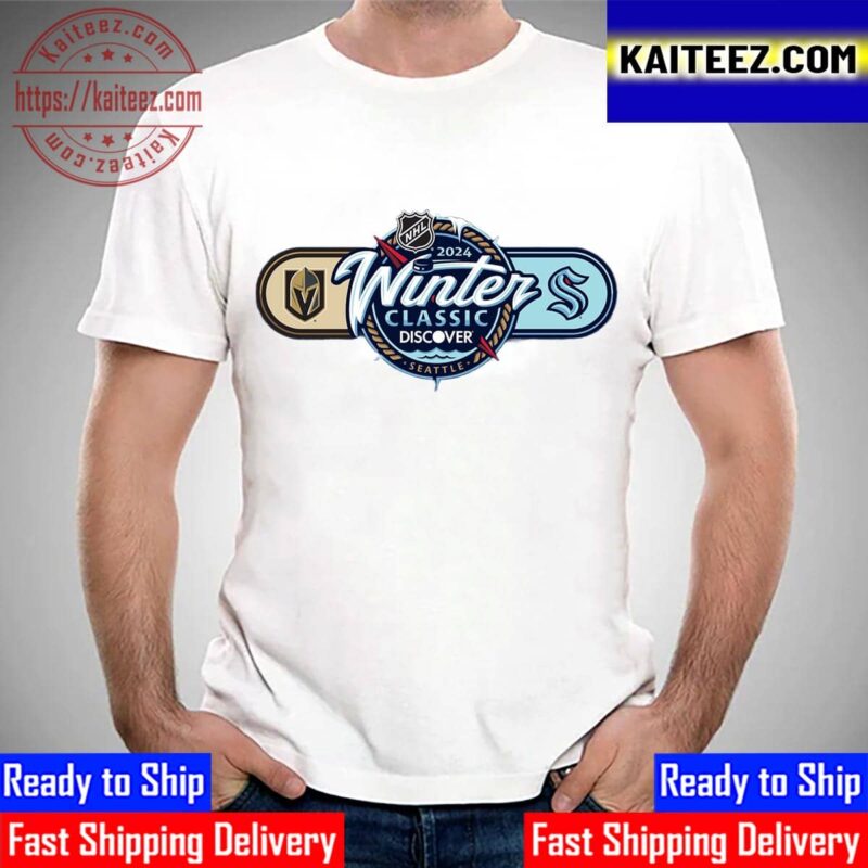 NHL Unveils 2024 Winter Classic Discover Logo In Seattle For Seattle   NHL Unveils 2024 Winter Classic Discover Logo In Seattle For Seattle Kraken Vs Vegas Golden Knights Vintage T Shirt 800x800 