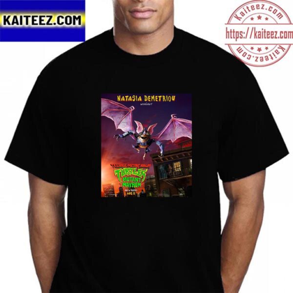 Natasia Demetriou Is Wingnut In Teenage Mutant Ninja Turtles Mutant Mayhem Vintage T-Shirt