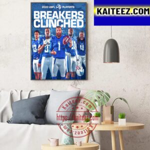 New Orleans Breakers Clinched 2023 USFL Playoffs Art Decor Poster Canvas