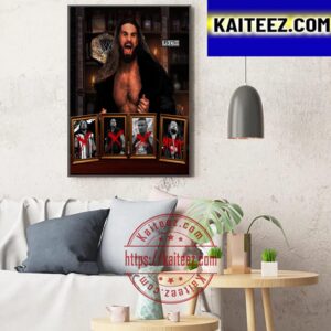 New Poster For Seth Rollins Is World Heavyweight Champion Art Decor Poster Canvas