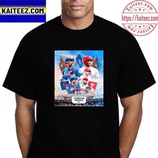 New York Mets Vs Philadelphia Phillies Take Part In The 2024 MLB World Tour London Series Vintage T-Shirt