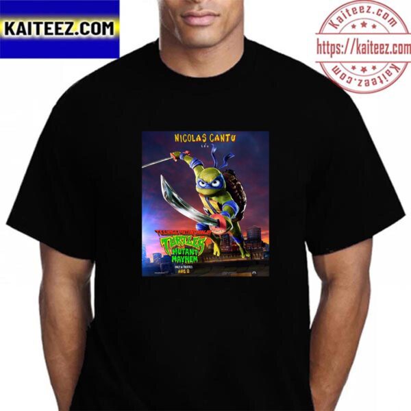 Nicolas Cantu Is Leo In Teenage Mutant Ninja Turtles Mutant Mayhem Vintage T-Shirt