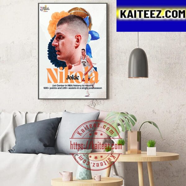 Nikola Jokic Is 1st Center In NBA History Art Decor Poster Canvas