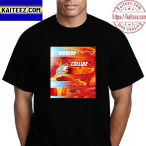 Official Fan Art Poster The Flash Worlds Collide Vintage T-Shirt