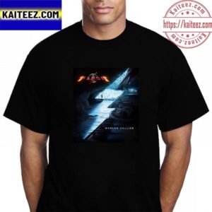 Official New The Flash Worlds Collide Poster Movie Vintage T-Shirt