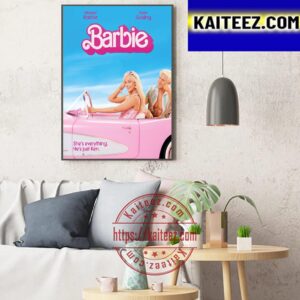 Official Poster For Barbie Movie Of Greta Gerwig Art Decor Poster Canvas