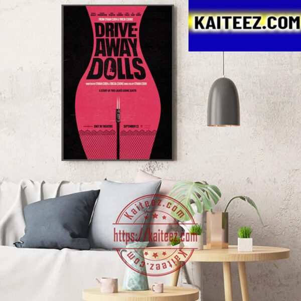 Official Poster For Drive Away Dolls Of Ethan Coen Art Decor Poster Canvas