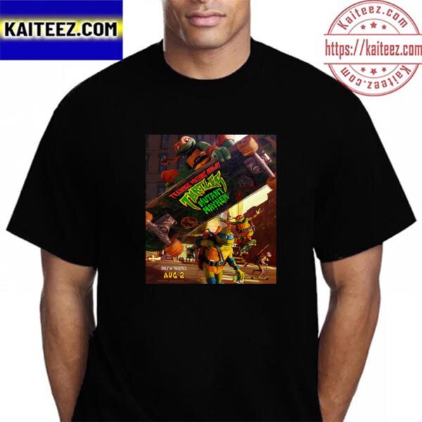 Official Poster For Teenage Mutant Ninja Turtles Mutant Mayhem Movie Vintage T-Shirt