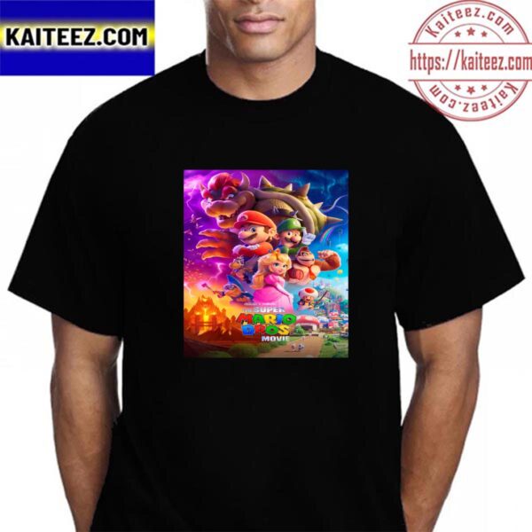 Official Poster Movie For The Super Mario Bros Movie 2023 Vintage T-Shirt