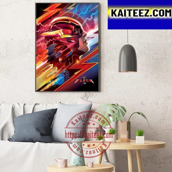 Official Vector Art For Poster The Flash Worlds Collide Art Decor Poster Canvas