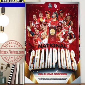 Oklahoma Sooners Softball Are 2023 NCAA National Champions Womens College World Series Art Decor Poster Canvas