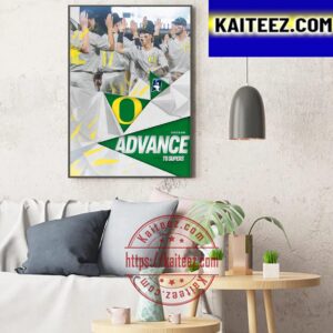 Oregon Duck Baseball Is Headed To The 2023 NCAA Super Regionals Road To Omaha Art Decor Poster Canvas