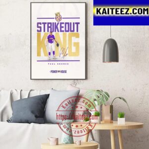 Paul Skenes Is The SEC And LSU Strikeout King Art Decor Poster Canvas