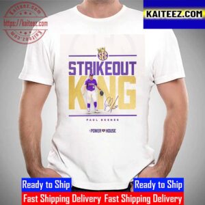 Paul Skenes Is The SEC And LSU Strikeout King Vintage T-Shirt