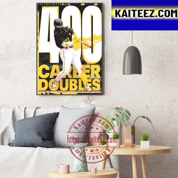 Pittsburgh Pirates Andrew McCutchen 400 Career Doubles In MLB Art Decor Poster Canvas