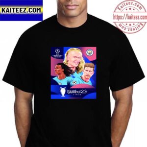 Poster For Manchester City In UEFA Champions League Istanbul 2023 Final Vintage T-Shirt