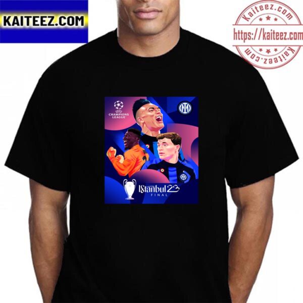 Poster For The Nerazzurri Inter Milan In UEFA Champions League Istanbul 2023 Final Vintage T-Shirt