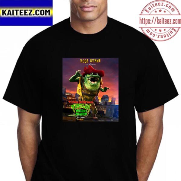 Rose Byrne Is Leatherhead In Teenage Mutant Ninja Turtles Mutant Mayhem Vintage T-Shirt