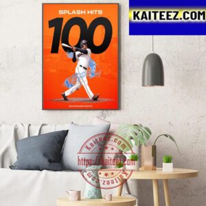 San Francisco Giants LaMonte Wade Jr Splash Hits 100 Art Decor Poster Canvas