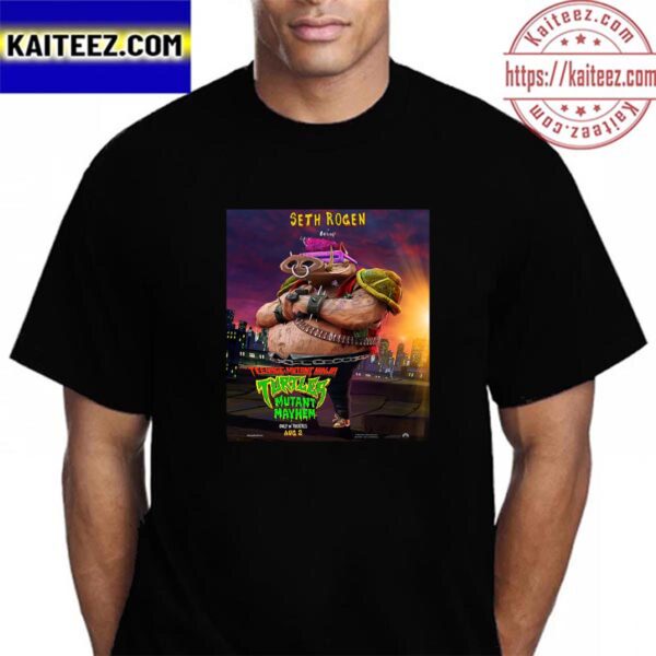Seth Rogen Is Bebop In Teenage Mutant Ninja Turtles Mutant Mayhem Vintage T-Shirt