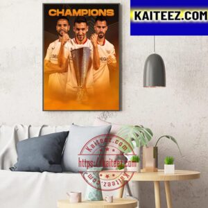 Sevilla Are Champions Of The UEFA Europa League For The 7th Time Art Decor Poster Canvas