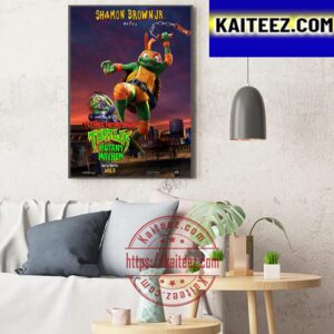 Shamon Brown Jr Is Mikey In Teenage Mutant Ninja Turtles Mutant Mayhem Art Decor Poster Canvas