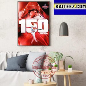 Shohei Ohtani 150 Home Runs With Los Angeles Angels In MLB Art Decor Poster Canvas