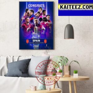 Spain Are The 2023 Nations League Winner First Title Art Decor Poster Canvas