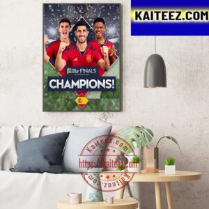 Spain Are The 2023 UEFA Nations League Champions For The First Time Art Decor Poster Canvas