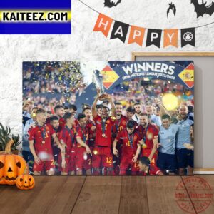Spain Are Winners UEFA Nations League 2022-2023 Art Decor Poster Canvas