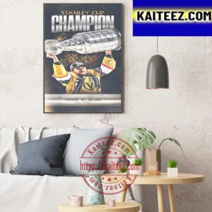 Teddy Blueger And Vegas Golden Knights Are 2023 Stanley Cup Champions Art Decor Poster Canvas