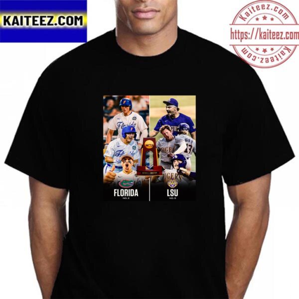 The 2023 MCWS Finals Is Set Florida Gators Baseball vs LSU Baseball Vintage T-Shirt