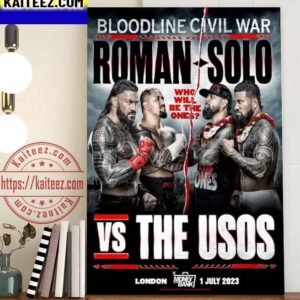 The Bloodline Vs The Usos 2023 Money In The Bank Bloodline Civil War Art Decor Poster Canvas