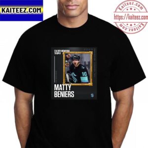 The Calder Memorial Trophy For The Best Rookie In The NHL Matty Beniers Vintage T-Shirt