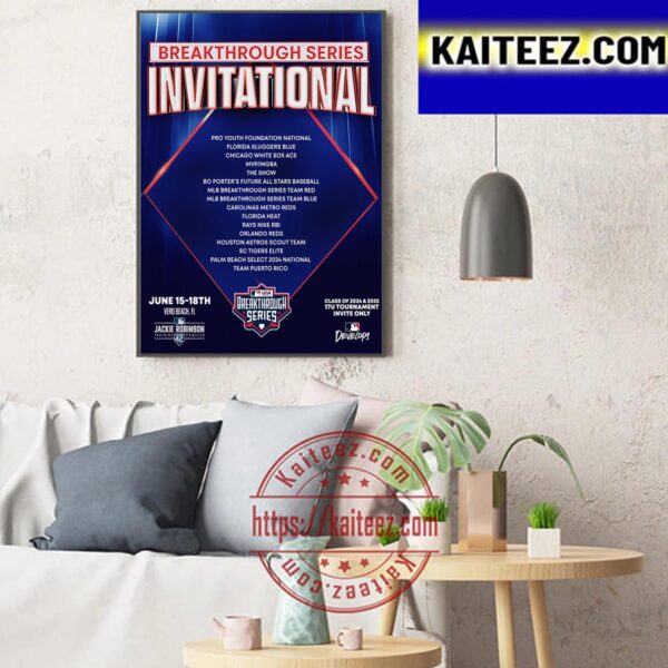 The Inaugural Breakthrough Series Invitational 17U Tournament Art Decor Poster Canvas