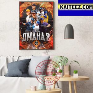 The Omaha 8 NCAA 2023 Mens College World Series Omaha Art Decor Poster Canvas