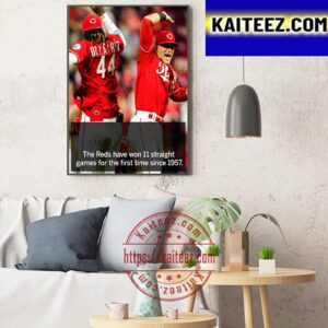 The Reds Rally For Their 11th Straight Win Art Decor Poster Canvas