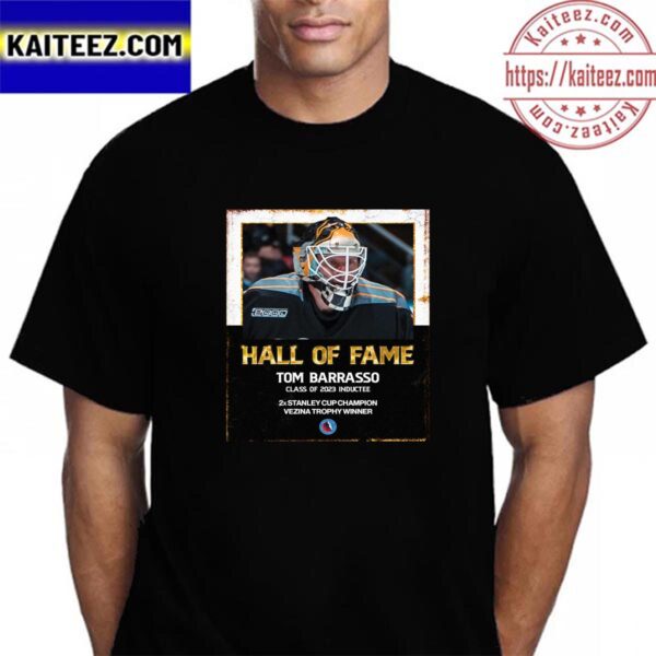 Tom Barrasso Hockey Hall Of Fame Class Of 2023 Vintage T-Shirt