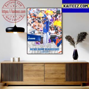 Ty Evans MCWS Home Run Record With 5 Home Runs Art Decor Poster Canvas