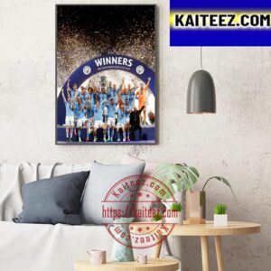 UEFA Champions League 2022-2023 Winners Are Manchester City Art Decor Poster Canvas