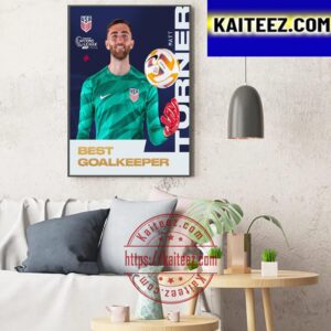 USMNST Matt Turner Is Best Goalkeeper 2023 CONCACAF Nations League Art Decor Poster Canvas