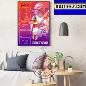 Valerie Cagle Is 2023 Softball Collegiate Player Of The Year Art Decor Poster Canvas