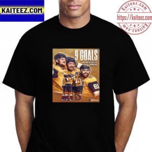 Vegas Golden Knights 9 Goals Is The Most Goals In A Stanley Cup Clinching Game Vintage T-Shirt