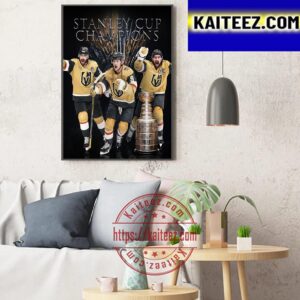 Vegas Golden Knights Stanley Cup Champions The First In Franchise History Art Decor Poster Canvas