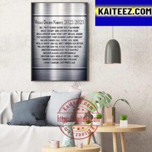 Vegas Golden Knights With Names For Champs 2022-2023 Stanley Cup Champions Art Decor Poster Canvas