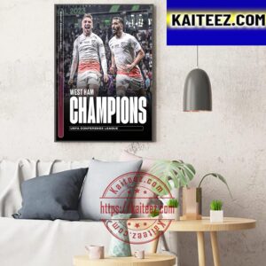 West Ham United Are UEFA Conference League Champions 2023 Art Decor Poster Canvas