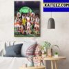 West Ham United Champ 2023 UEFA Europa Conference League Champions Art Decor Poster Canvas