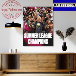 2023 NBA 2K24 Summer League Champions Are The Cleveland Cavaliers Art Decor Poster Canvas